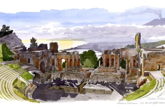 La Sicilia del Gran Tour raffigurata con trecento acquerelli e sedici disegni dell'artista francese Fabrice Moireau