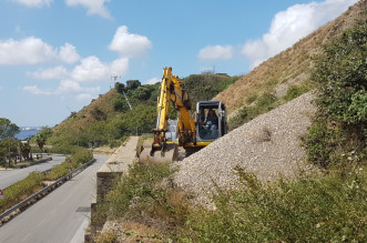 Lavori sbancamento visti dal lato nord