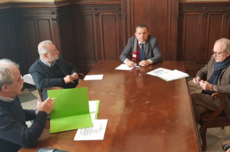 Da sin. Giuseppe De Leo, Francesco Roccaforte, Cateno De Luca, Armando Cappadonia