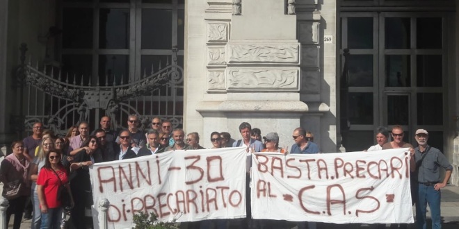 Protesta lavoratori CAS